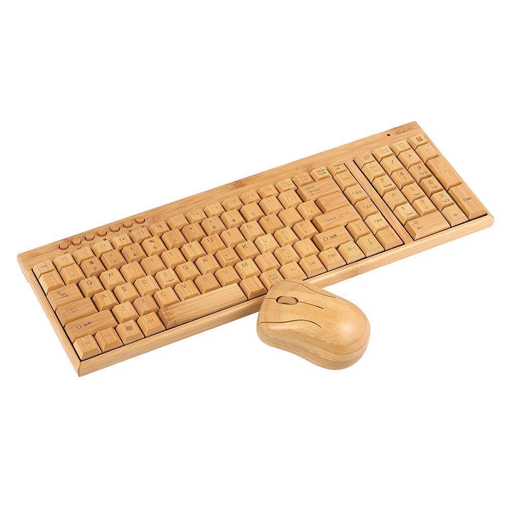 Bamboo Wireless Keyboard and Mouse Set