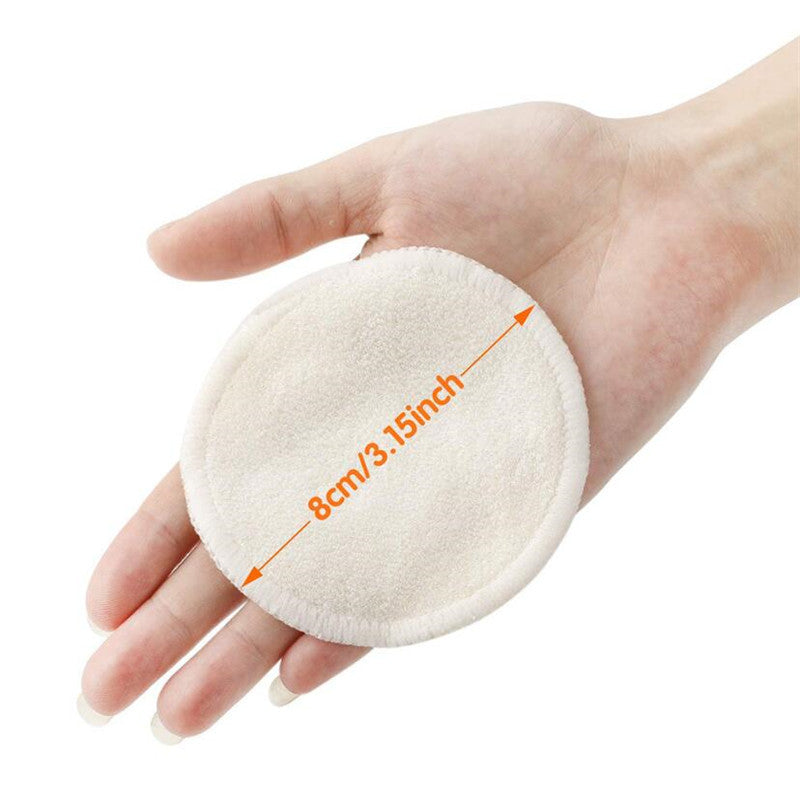 Reusable Bamboo Fiber Makeup Remover Pads - 12 Pack
