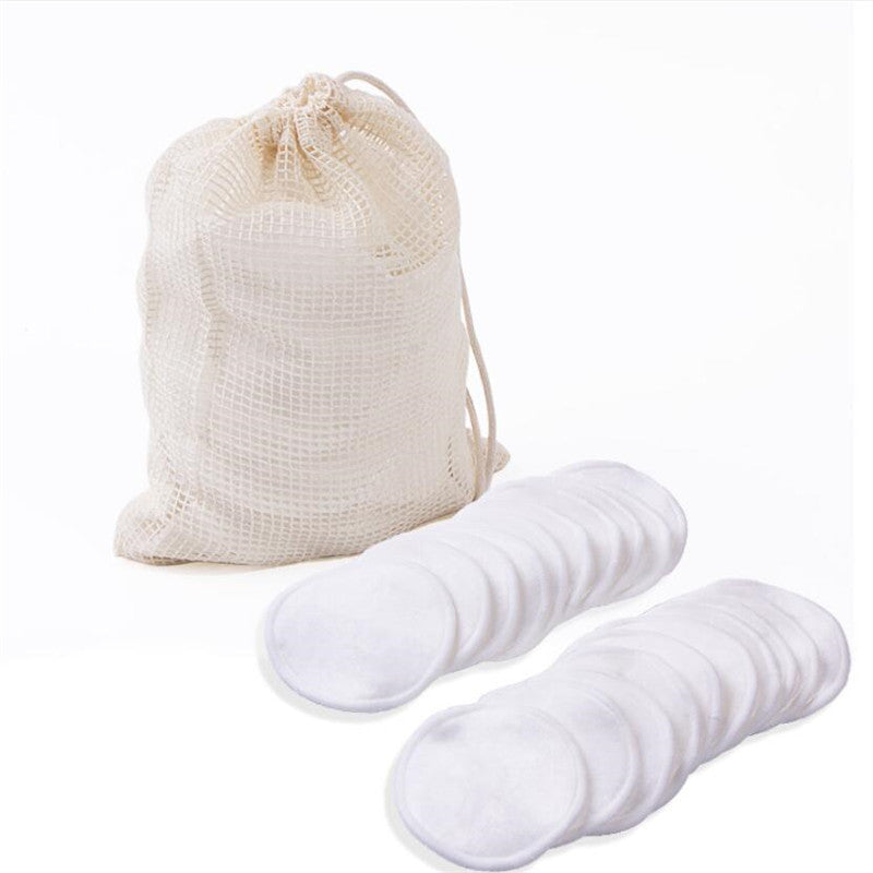 Reusable Bamboo Fiber Makeup Remover Pads - 12 Pack