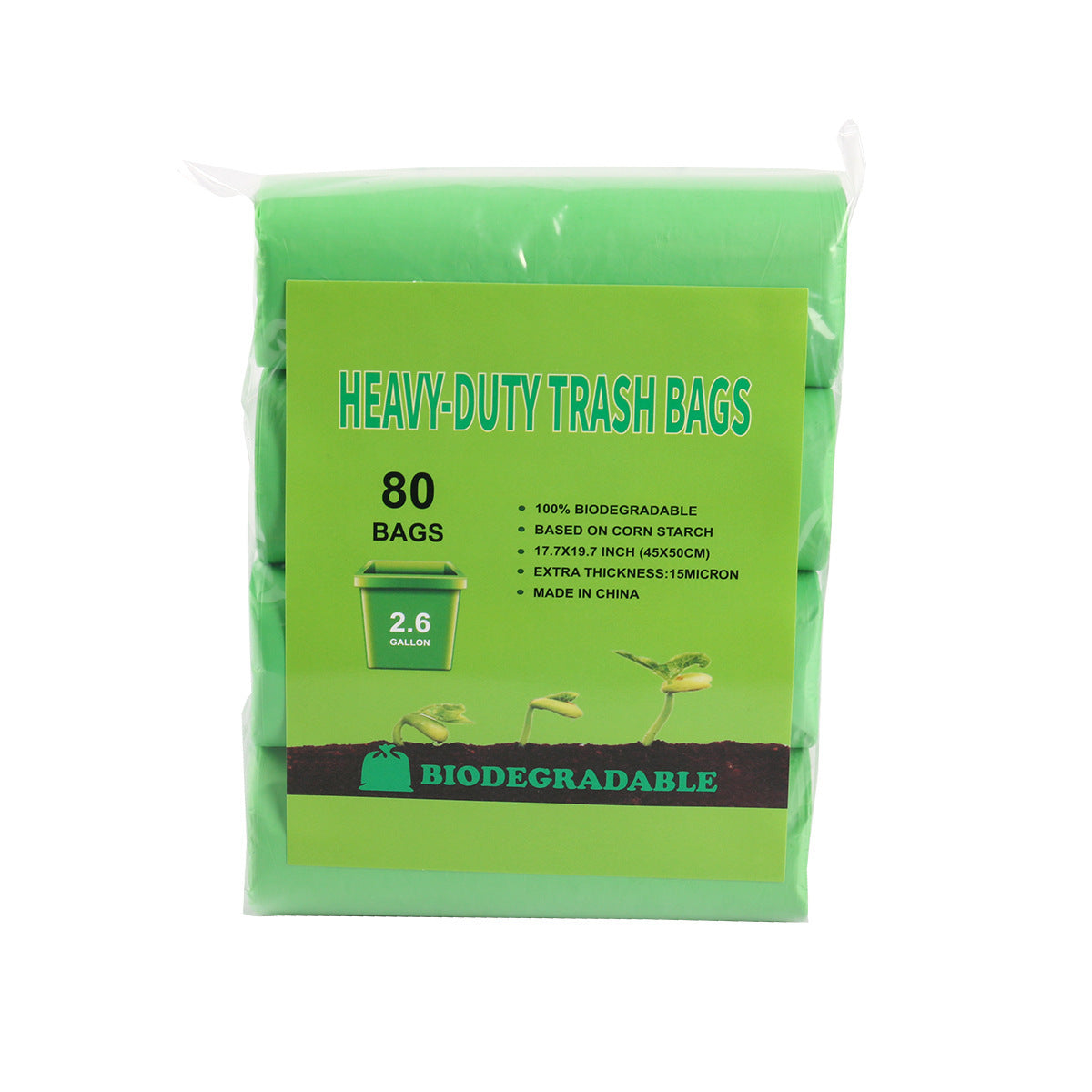 Biodegradable Cornstarch Garbage Bags – Various Sizes