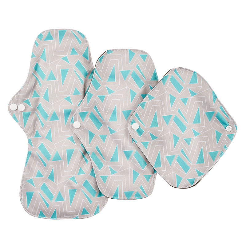 Reusable Bamboo Charcoal Menstrual Pads - 3-Pack