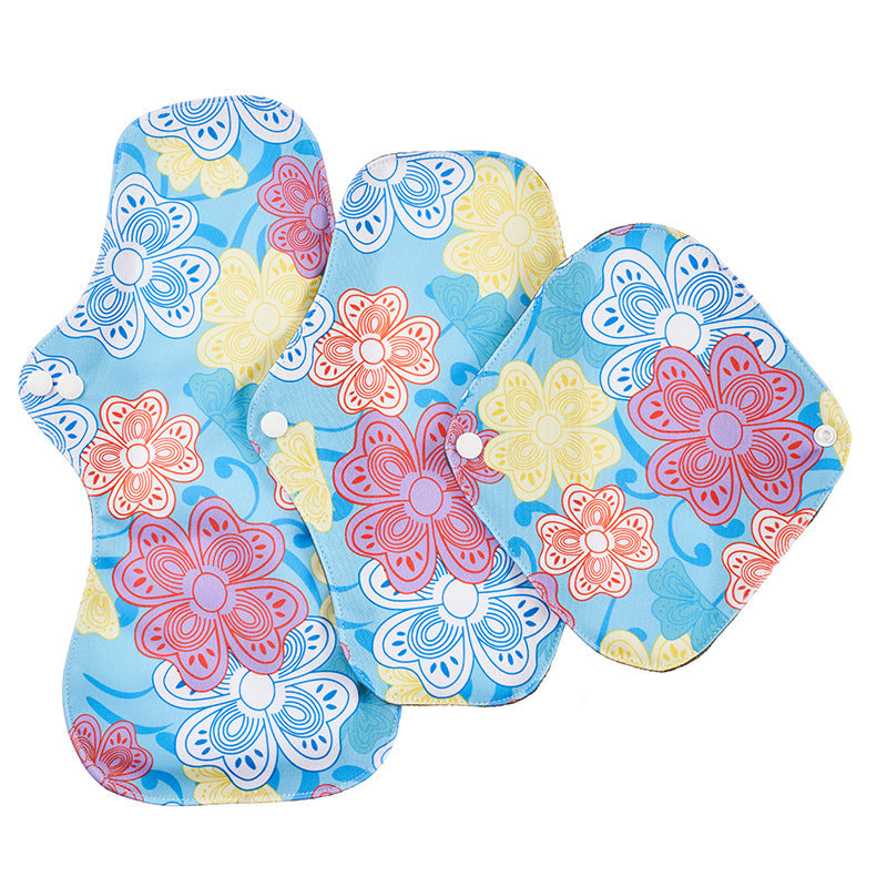 Reusable Bamboo Charcoal Menstrual Pads - 3-Pack