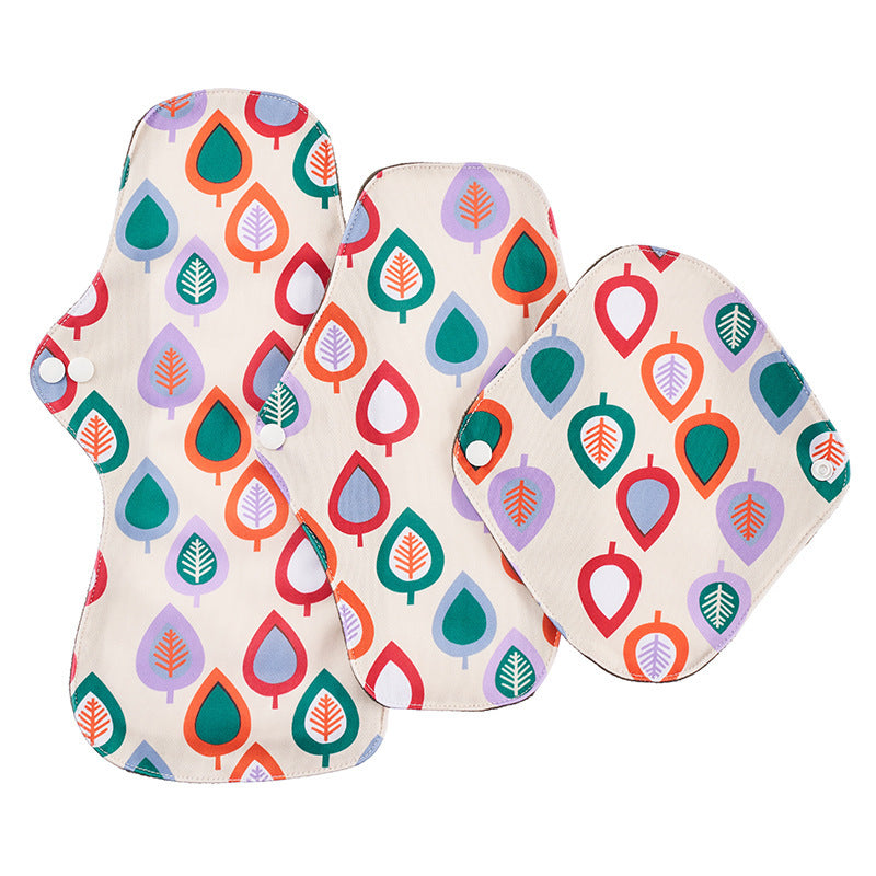 Reusable Bamboo Charcoal Menstrual Pads - 3-Pack