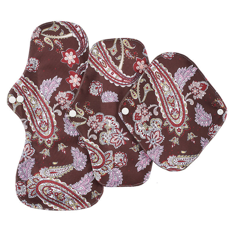 Reusable Bamboo Charcoal Menstrual Pads - 3-Pack