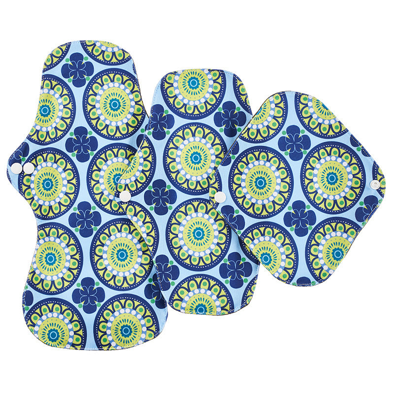 Reusable Bamboo Charcoal Menstrual Pads - 3-Pack