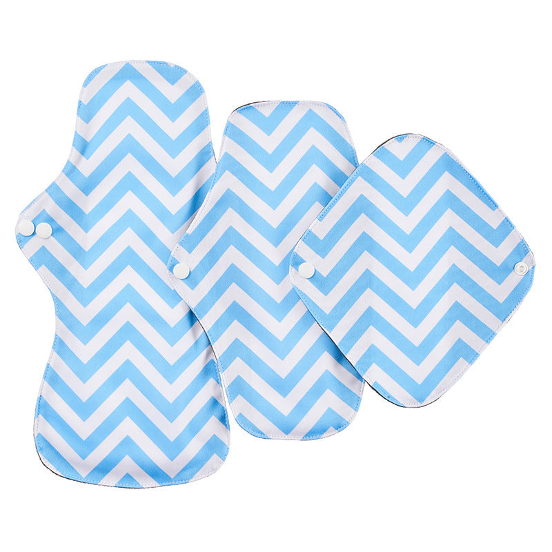 Reusable Bamboo Charcoal Menstrual Pads - 3-Pack