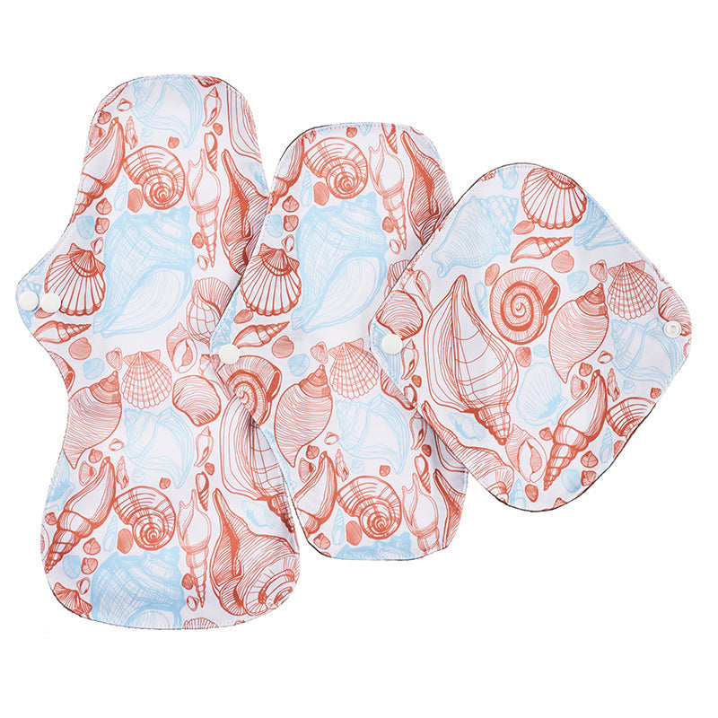 Reusable Bamboo Charcoal Menstrual Pads - 3-Pack