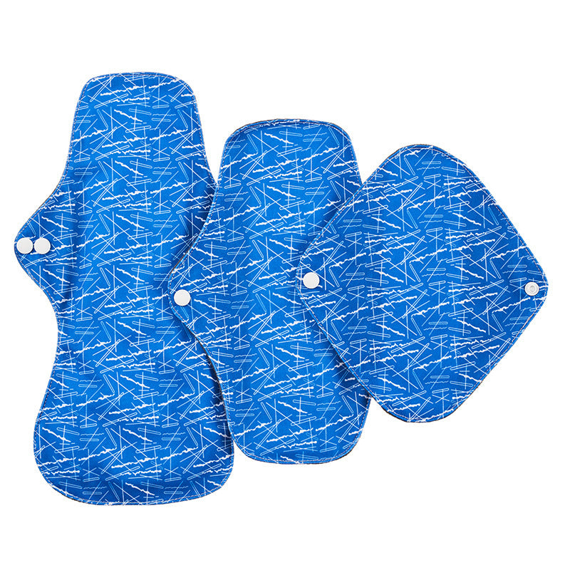 Reusable Bamboo Charcoal Menstrual Pads - 3-Pack