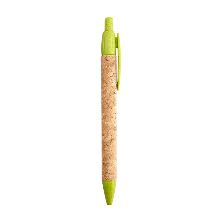 Wheat Straw PushPen with Biodegradable Paper Tube & Cork