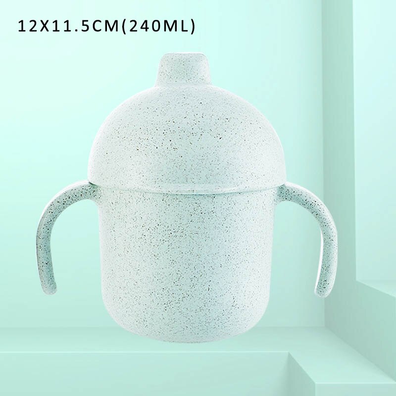 Children's Wheat Straw Leakproof Sippy Cup with Handle