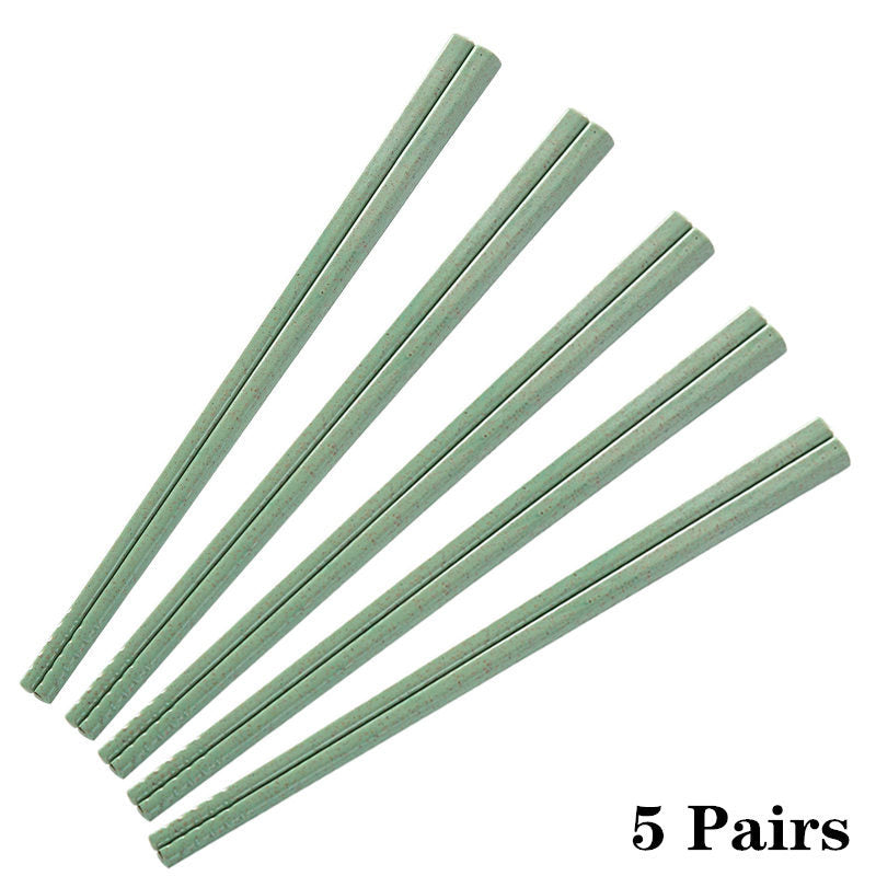 Reusable Wheat Straw Chopsticks – Sets of 1/2/5