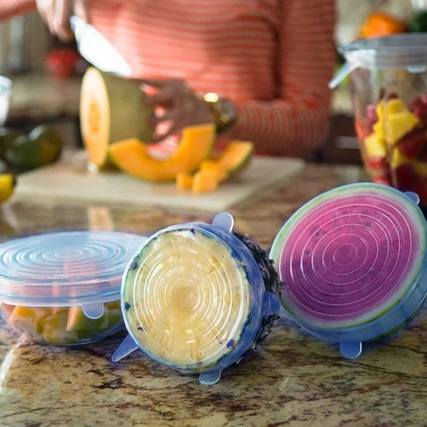 Reusable Silicone Lids - Set of 6