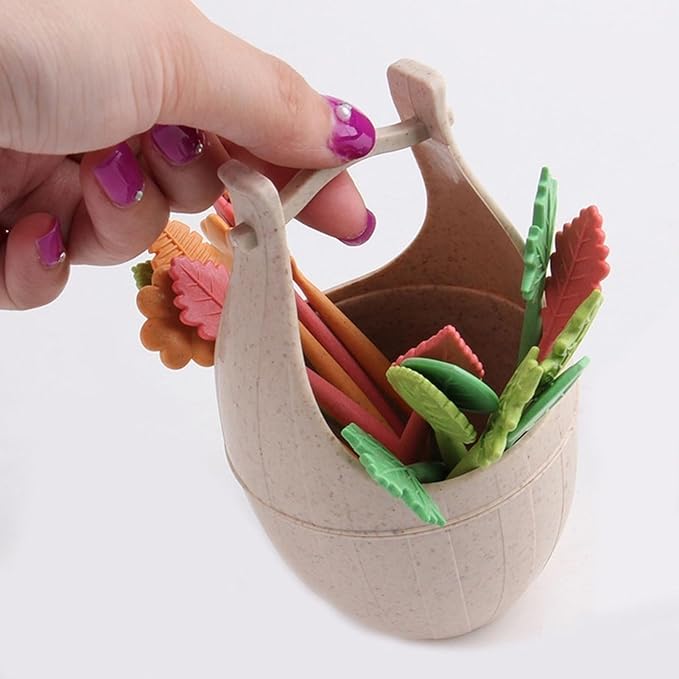 Wheat Straw Fruit and Dessert Fork Set - 16-Piece