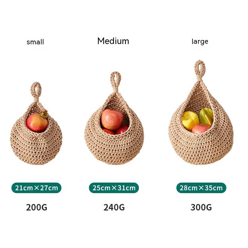 Hanging Crochet Cotton Basket - 3Pc