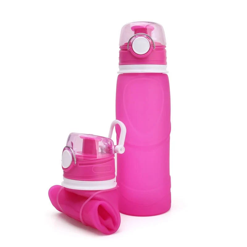 Silicone Water Bottle with Collapsible Design