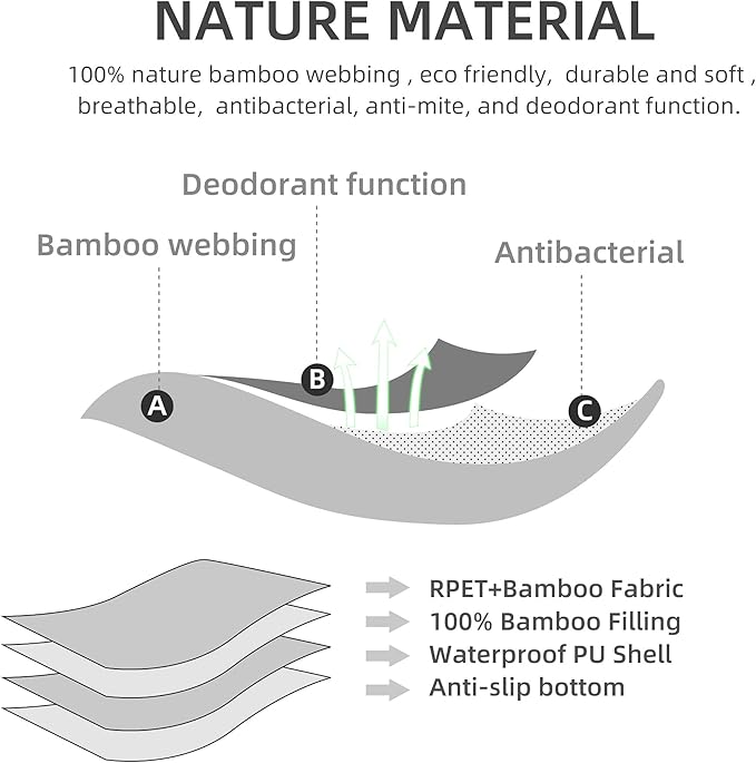Natural Bamboo Pet Urine Mat - Deodorizing Puppy Pee Pad