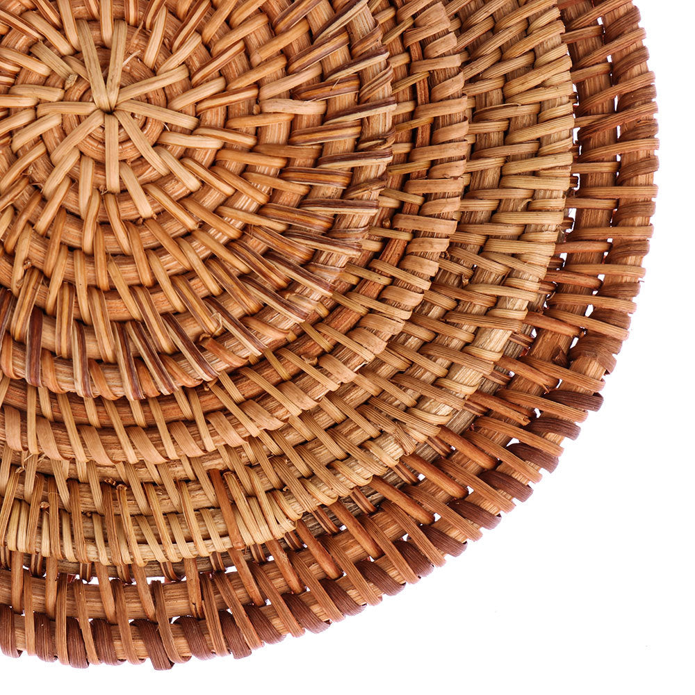 Handcrafted Rattan Coaster Set – Heat Resistant and Stylish