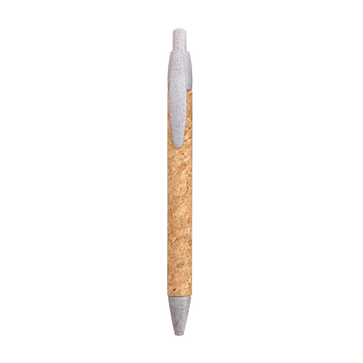 Wheat Straw PushPen with Biodegradable Paper Tube & Cork
