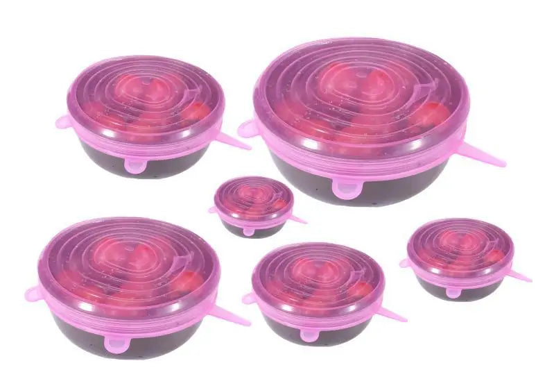 Reusable Silicone Lids - Set of 6