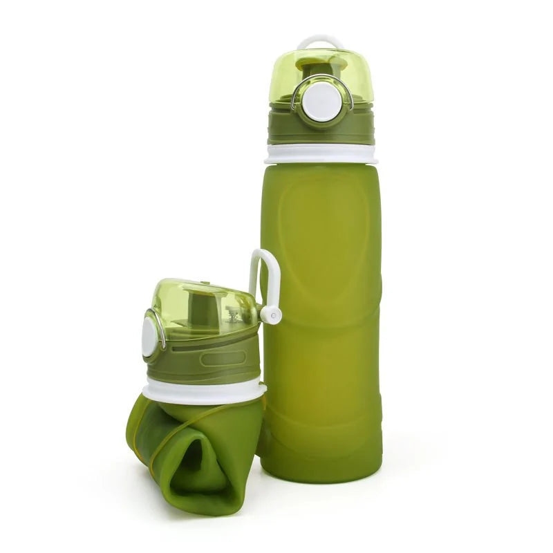Silicone Water Bottle with Collapsible Design