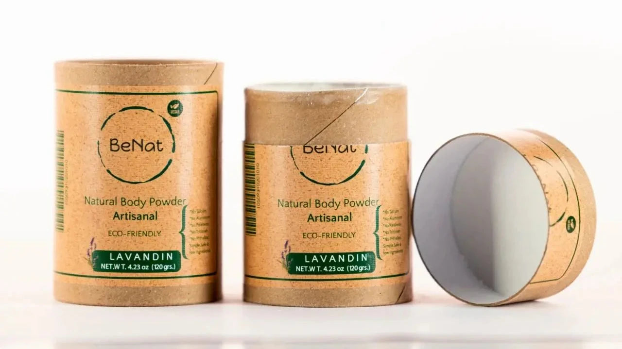 BeNat Body Powder Eco-Friendly Packaging