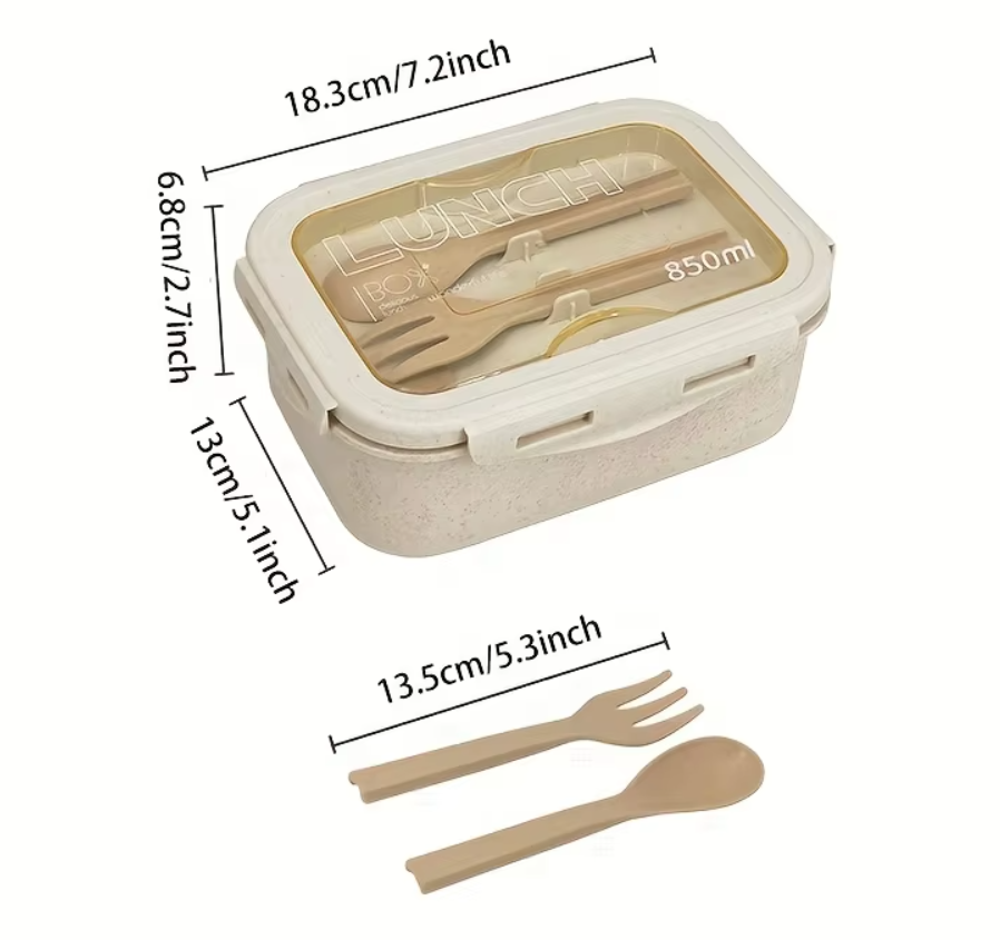 Wheat Straw Bento Box (850ml) & Soup Pot (600ml)