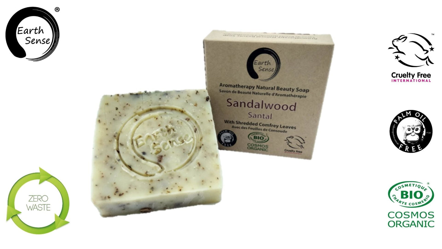 Organic Solid Soap - Sandalwood & Comfrey