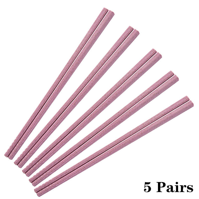 Reusable Wheat Straw Chopsticks – Sets of 1/2/5