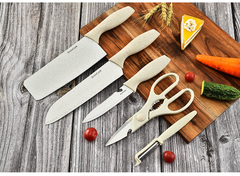 Wheat Straw & Stainless Steel Kitchen Utensil Set
