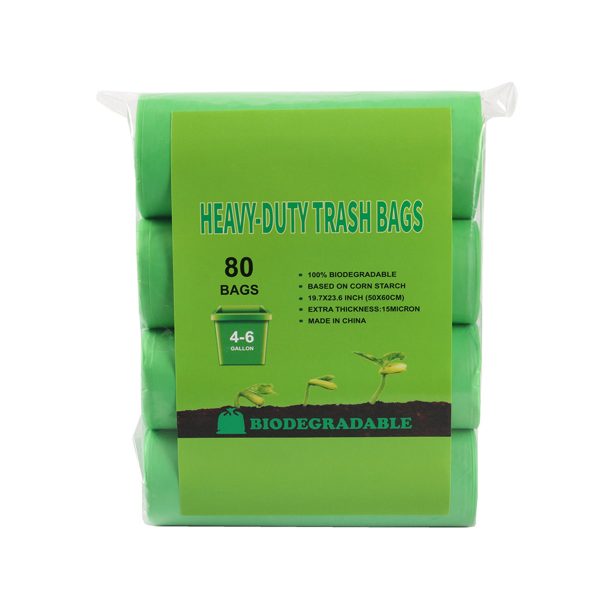 Biodegradable Cornstarch Garbage Bags – Various Sizes