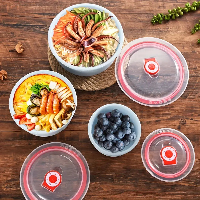 Microwave-Safe Wheat Straw Food Storage Containers - 3 Pcs