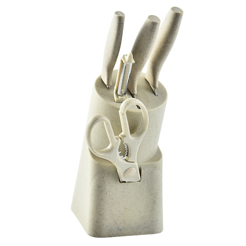 Wheat Straw & Stainless Steel Kitchen Utensil Set