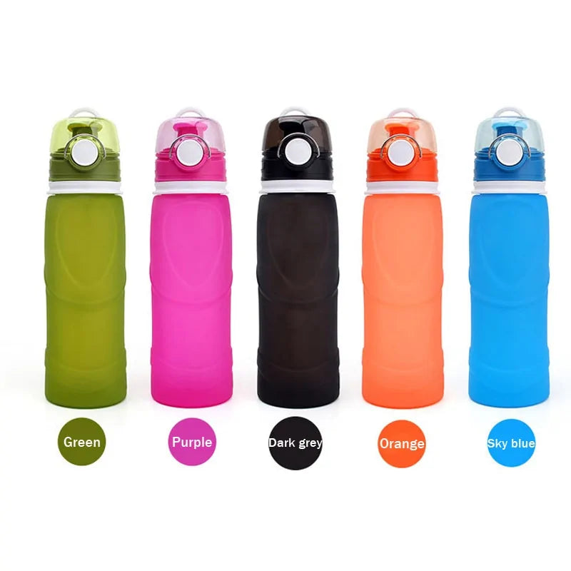 Silicone Water Bottle with Collapsible Design