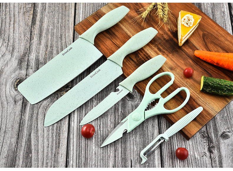 Wheat Straw & Stainless Steel Kitchen Utensil Set