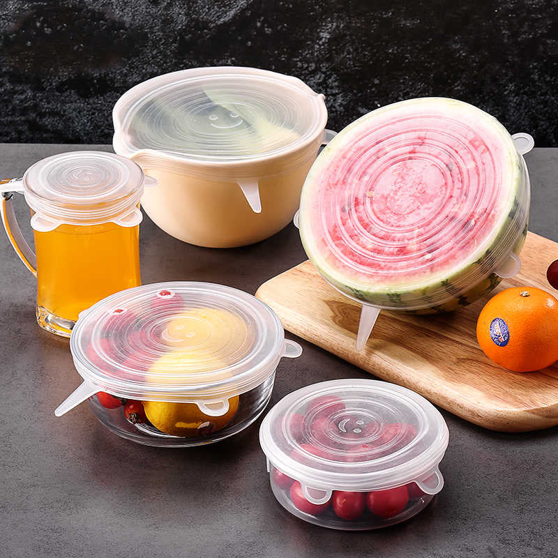 Reusable Silicone Lids - Set of 6