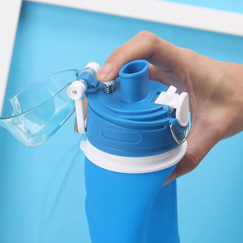 Silicone Water Bottle with Collapsible Design