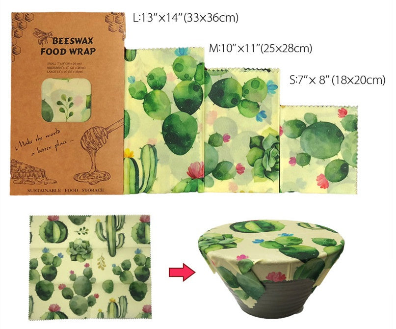 Beeswax Food Wraps – 3-Pack, 4-Pack & DIY Roll