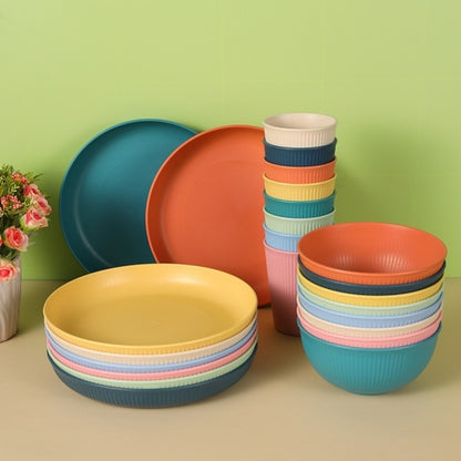 Vibrant Wheat Straw Dinnerware – 4-Piece Sets