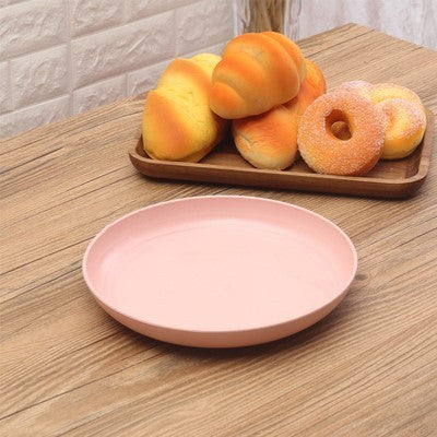 Sustainable 8-Inch Wheat Straw Dinner Plates