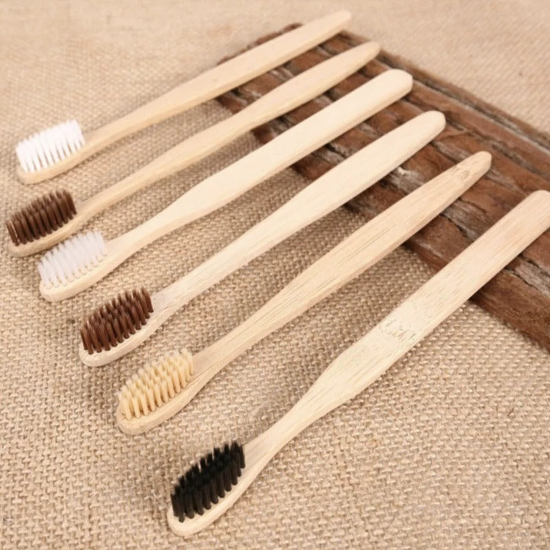 Eco-Friendly Bamboo Toothbrush – 10-Pack