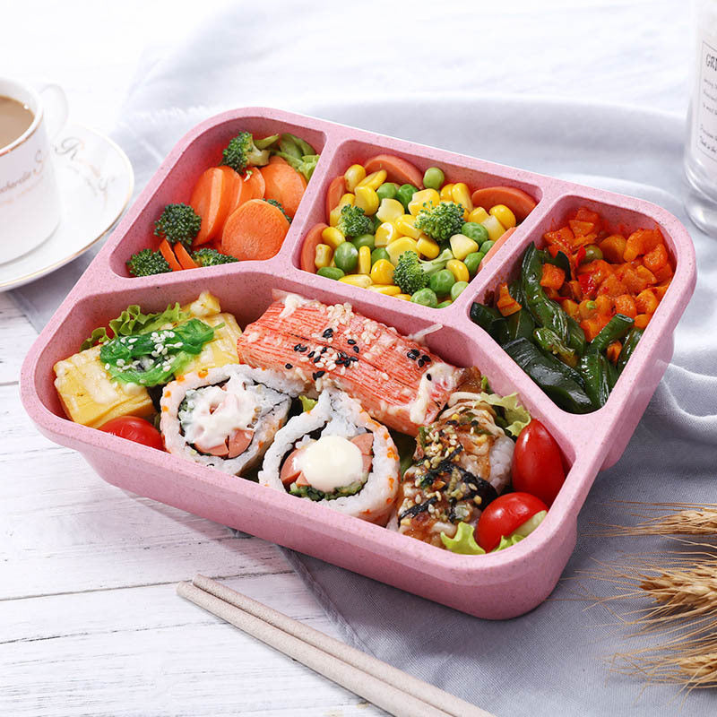 Wheat Straw Bento Lunch Box – 4 Compartments