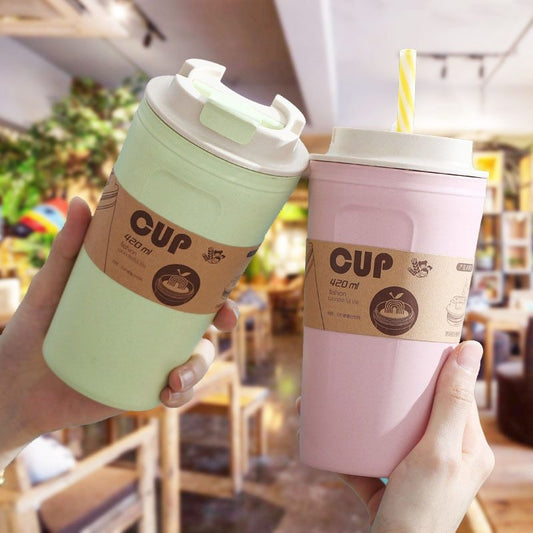 Bamboo Fiber Travel Coffee Mug - Biodegradable 420ml