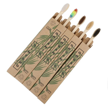 Eco-Friendly Bamboo Toothbrush – 10-Pack