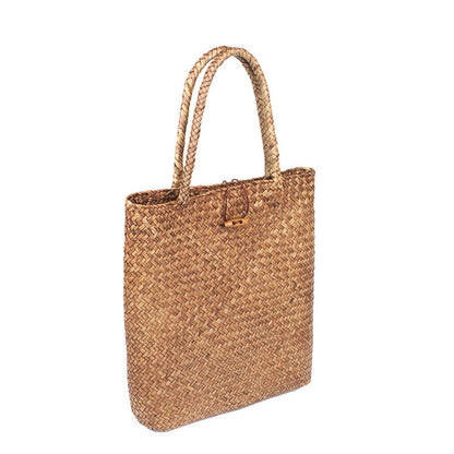 Straw Hand-Woven Beach Tote