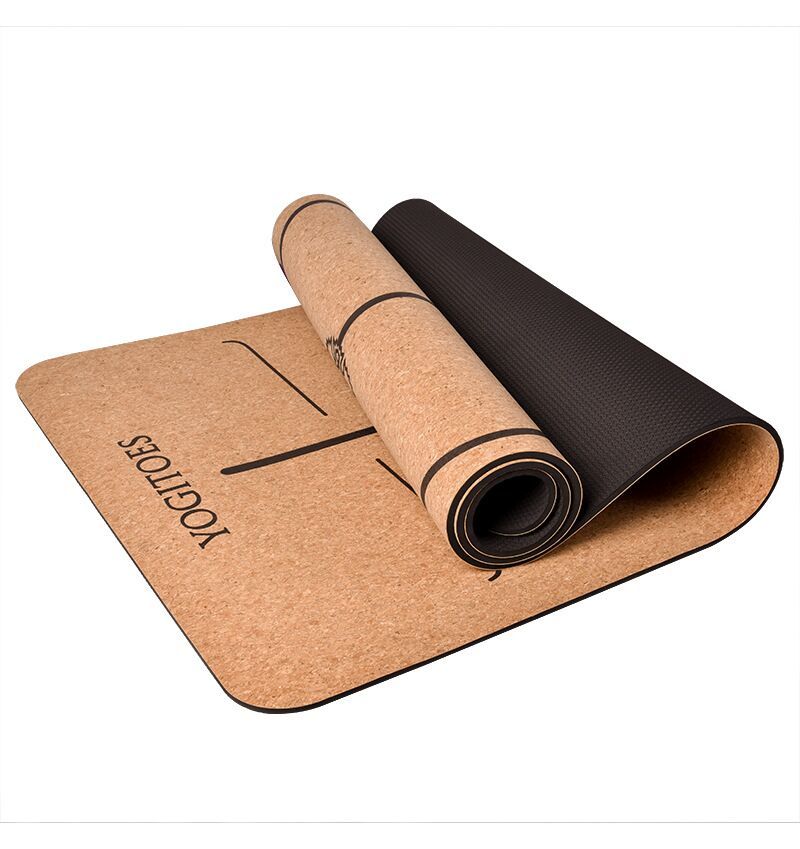 Non-Slip Antimicrobial Cork Yoga Mat