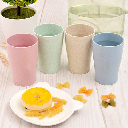 Wheat Straw 4-Piece Drinking Cups – 13.5 oz