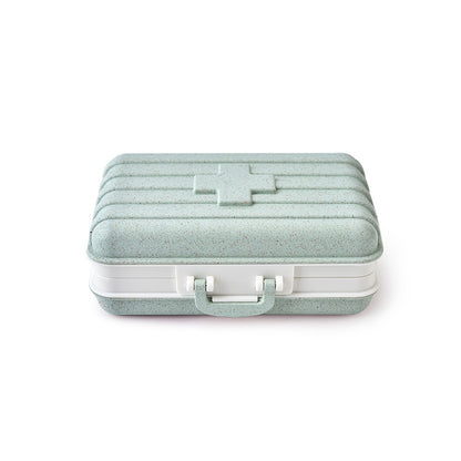 Wheat Straw Six Grid Medicine Box