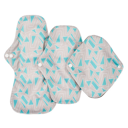 Reusable Bamboo Charcoal Menstrual Pads - 3-Pack