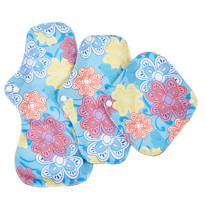 Reusable Bamboo Charcoal Menstrual Pads - 3-Pack