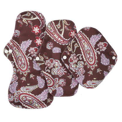Reusable Bamboo Charcoal Menstrual Pads - 3-Pack